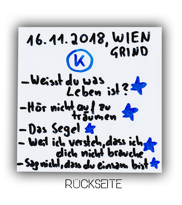 Konzert Autogrammkarte Lex Lewis Rückseite