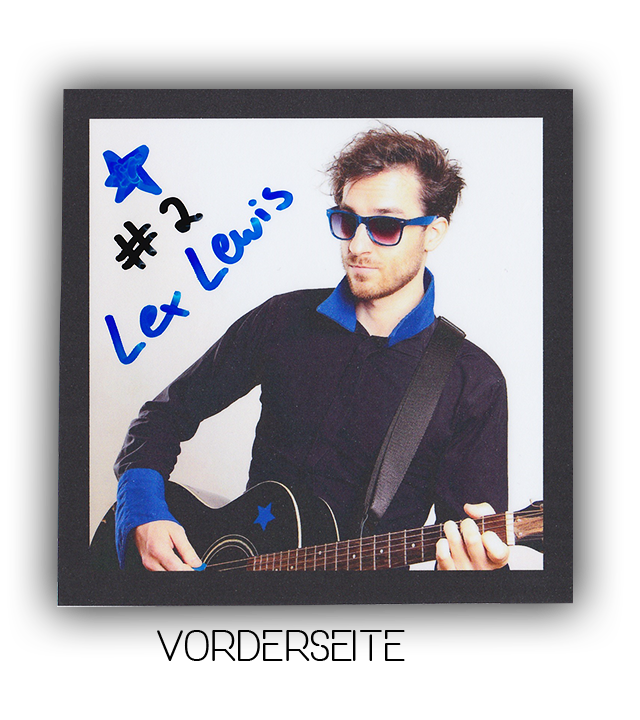 Konzert Autogrammkarte Lex Lewis Vorderseite
