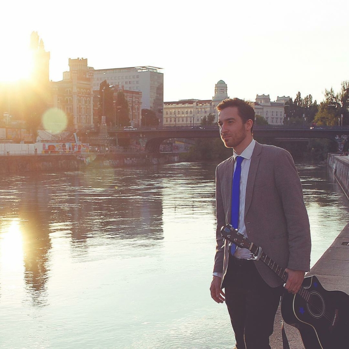 Lex Lewis Blau Krawatte