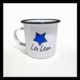 Lex Leon Tasse aus Emaille mit schwarzem Rand